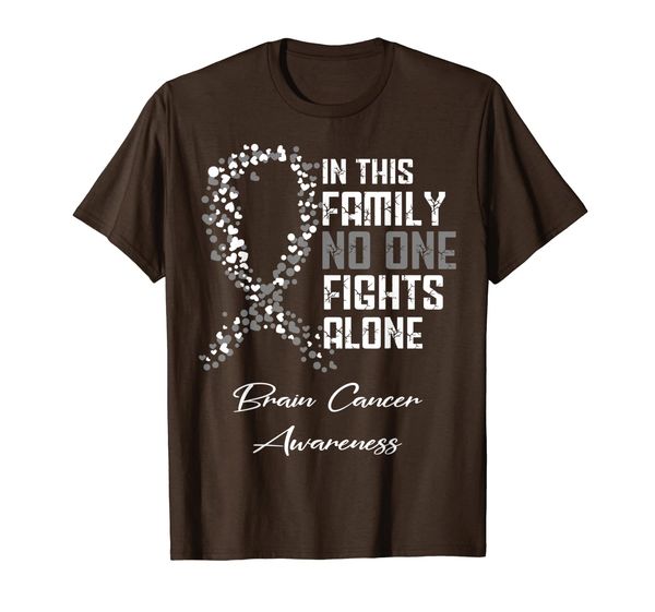 in this family no one fights alone t shirt brain cancer, White;black
in this family no one fights alone t shirt brain cancer, White;black