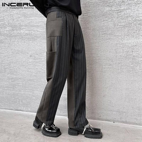 men's pants 2021 fashion men joggers korean style streetwear striped patchwork trousers pockets loose pantalones hombre incerun s-5xl, Black
men's pants 2021 fashion men joggers korean style streetwear striped patchwork trousers pockets loose pantalones hombre incerun s-5xl, Black