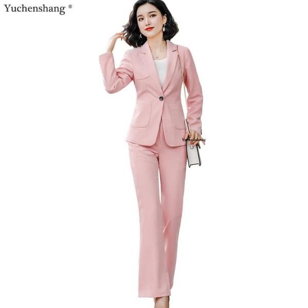 women's suits & blazers women pink green pant suit 2 piece set full sleeve blazer with three pockets jacket and for business work wear, White;black
women's suits & blazers women pink green pant suit 2 piece set full sleeve blazer with three pockets jacket and for business work wear, White;black