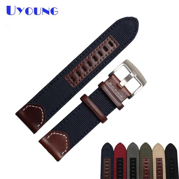 watch bands canvas nylon watchband 20 22 24mm bracelet stitched wristwatches band bottom is genuine leather belts, Black;brown
watch bands canvas nylon watchband 20 22 24mm bracelet stitched wristwatches band bottom is genuine leather belts, Black;brown