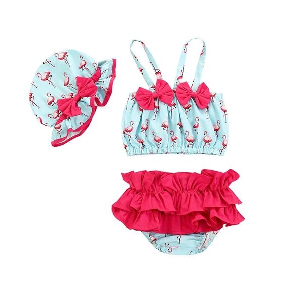 baby girl's 3 piece swimsuit flamingo printed sling bow camisole ruffled bikinis swimming hat children's swimwear kids swimsuits o, Black
baby girl's 3 piece swimsuit flamingo printed sling bow camisole ruffled bikinis swimming hat children's swimwear kids swimsuits o, Black
