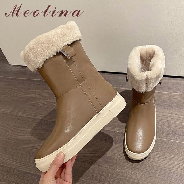 flat platform mid calf boots women natural genuine leather snow round toe female shoes fur winter black 40 210517
flat platform mid calf boots women natural genuine leather snow round toe female shoes fur winter black 40 210517