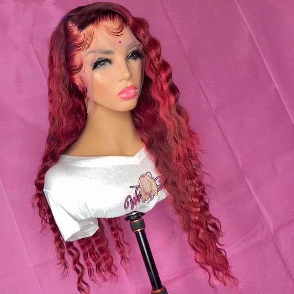 synthetic wigs 99j wine red side part long 26inch 180%density loose wave curly transparent lace front wig for women with baby hair daily, Black
synthetic wigs 99j wine red side part long 26inch 180%density loose wave curly transparent lace front wig for women with baby hair daily, Black