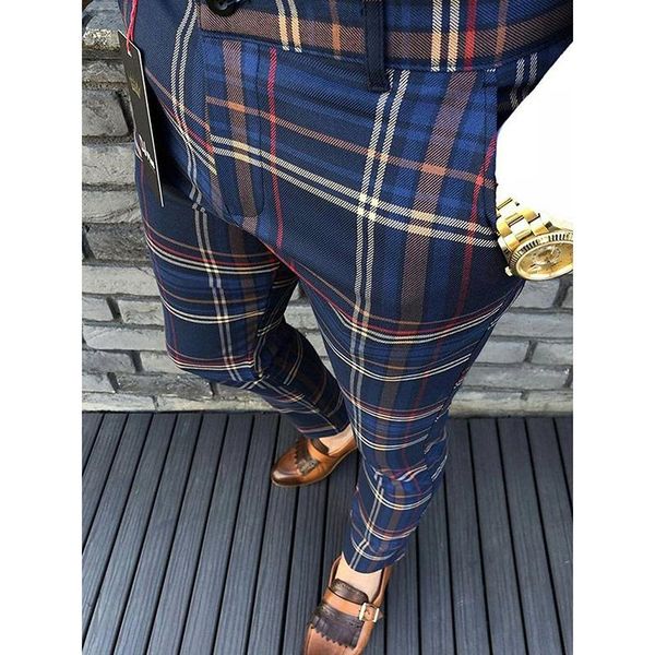 men's pants classic plaid printing pencil men casual business mid waist zipper nine trousers 2021 autumn fashion streetwear, Black
men's pants classic plaid printing pencil men casual business mid waist zipper nine trousers 2021 autumn fashion streetwear, Black
