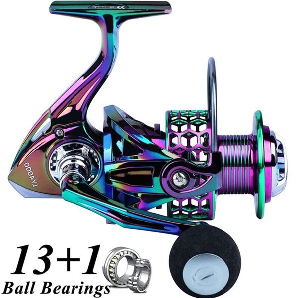 sougayilang colorful spinning fishing reel 13+1bb perforated appearance fishing reel aluminium spool max drag 8kg 1000-4000 220215
sougayilang colorful spinning fishing reel 13+1bb perforated appearance fishing reel aluminium spool max drag 8kg 1000-4000 220215