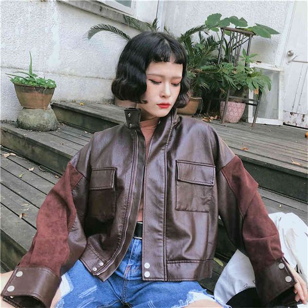 women's jackets casual solid short jacket pu feminine leather , brown vintage shredder for bh50jk women jhzh, Black;brown
women's jackets casual solid short jacket pu feminine leather , brown vintage shredder for bh50jk women jhzh, Black;brown
