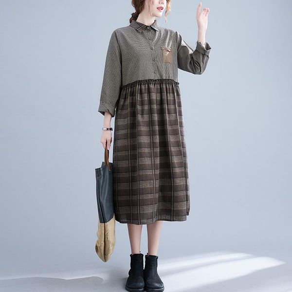 casual dresses 2021 arrival korea style fashion patchwork plaid autumn dress vintage office lady ol work women spring, Black;gray
casual dresses 2021 arrival korea style fashion patchwork plaid autumn dress vintage office lady ol work women spring, Black;gray