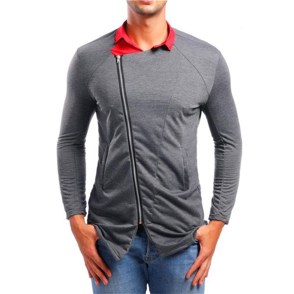 men's jackets fake two piece casual slanted fashion zip monochromatic knitted jacket, Black;brown
men's jackets fake two piece casual slanted fashion zip monochromatic knitted jacket, Black;brown