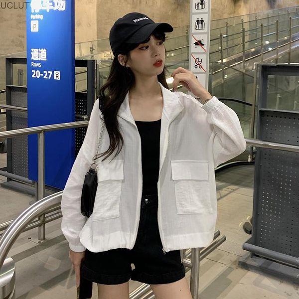 women's jackets sunscreen shirt cardigan white thin long sleeve jacket women's autumn 2021 korean loose short fashion, Black;brown
women's jackets sunscreen shirt cardigan white thin long sleeve jacket women's autumn 2021 korean loose short fashion, Black;brown