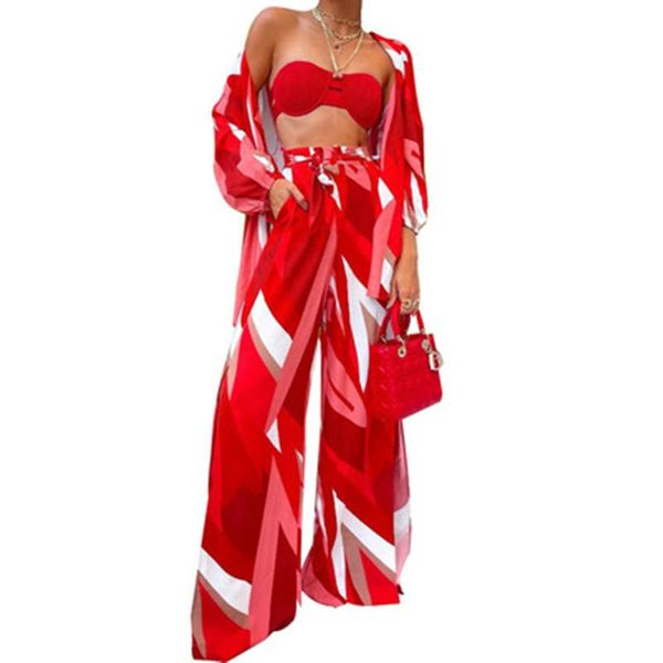 women's two piece pants summer 2 set women printing lantern sleeve shirt + wide leg printied two-piece sun protection clothing xf18, White
women's two piece pants summer 2 set women printing lantern sleeve shirt + wide leg printied two-piece sun protection clothing xf18, White