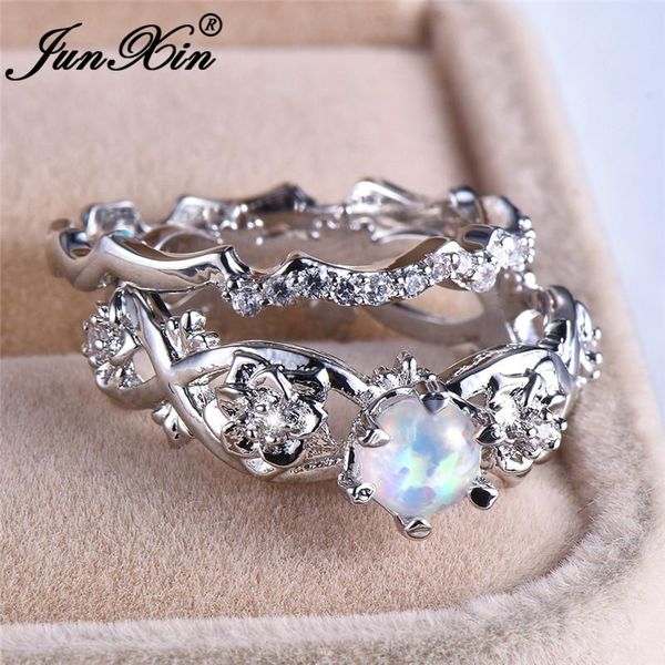 wedding rings xmas day jewelry luxury round white blue green fire opal for women gold rainbow birthstone bridal ring set, Slivery;golden
wedding rings xmas day jewelry luxury round white blue green fire opal for women gold rainbow birthstone bridal ring set, Slivery;golden