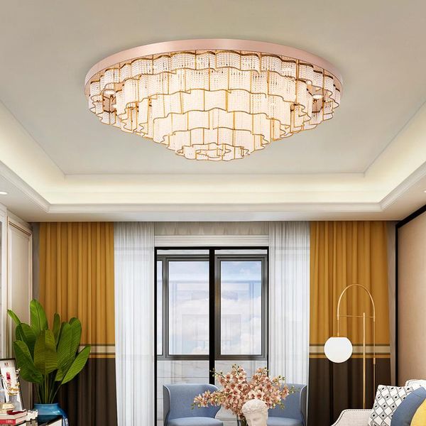 round living room lamp modern light luxury crystal atmospheric household led ceiling lights
round living room lamp modern light luxury crystal atmospheric household led ceiling lights