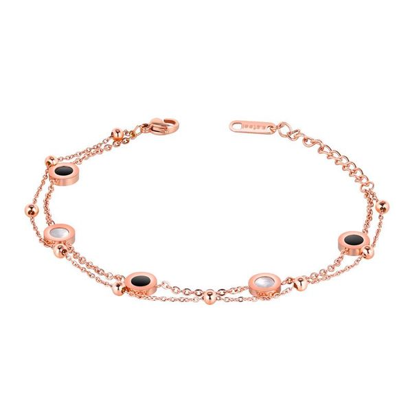 link, chain slim bracelets for women rose gold color pulseras mujer bracelet birthday gift girl 17cm, Black
link, chain slim bracelets for women rose gold color pulseras mujer bracelet birthday gift girl 17cm, Black