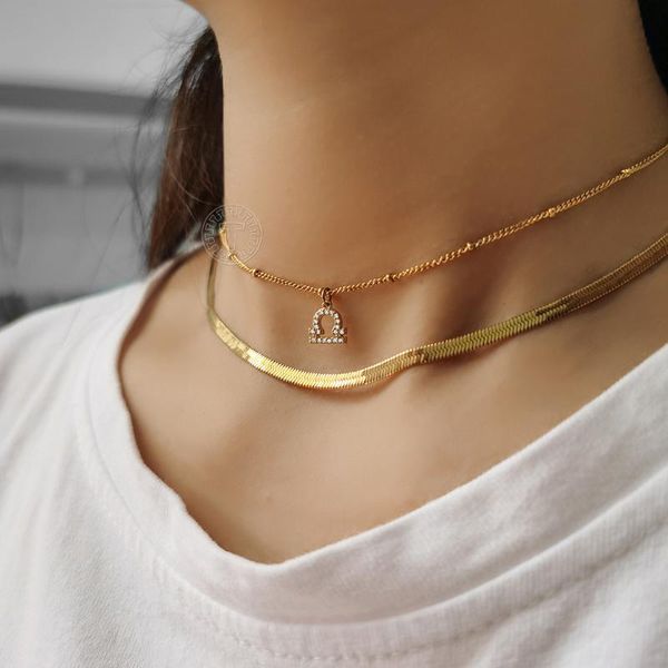 pendant necklaces 2pcs/set zodiac sign cz charm choker necklace for women stainless steel satellite snake chain jewelry gift ldn223dn275, Silver
pendant necklaces 2pcs/set zodiac sign cz charm choker necklace for women stainless steel satellite snake chain jewelry gift ldn223dn275, Silver