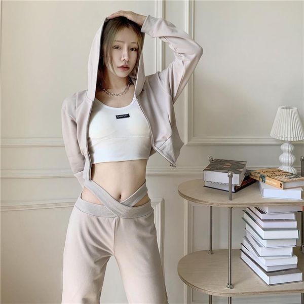 women's two piece pants autumn casual set women crop + high waist long pant suits tracksuits sweat sportswear ensemble femme, White
women's two piece pants autumn casual set women crop + high waist long pant suits tracksuits sweat sportswear ensemble femme, White