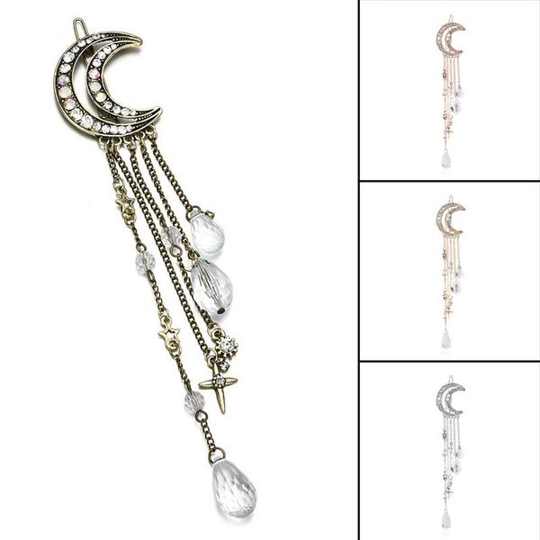 hair clips & barrettes ly moon clip romantic retro star pendant design with crystal bead tassel female accessories, Golden;silver
hair clips & barrettes ly moon clip romantic retro star pendant design with crystal bead tassel female accessories, Golden;silver