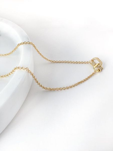 monlansher gold color double circle carabiner necklace micro paving cz stone necklaces for women minimalist 2021 chains, Silver
monlansher gold color double circle carabiner necklace micro paving cz stone necklaces for women minimalist 2021 chains, Silver