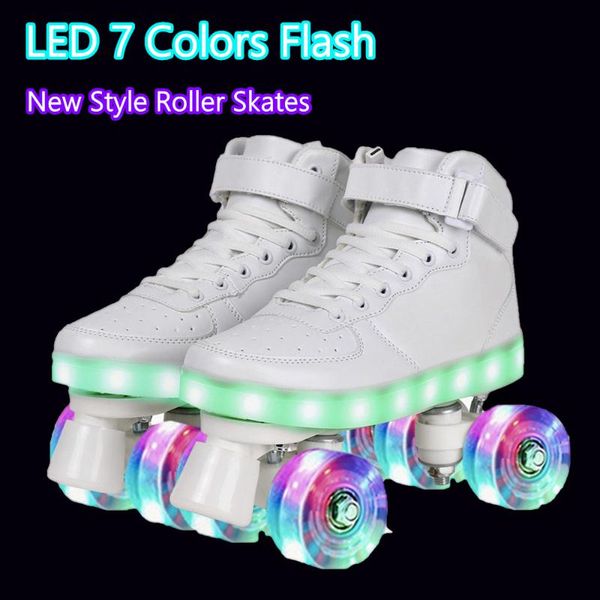 flashing roller skates 4 wheels double row patines recharge 7 colors luminous sneakers for women men skate shoes inline &
flashing roller skates 4 wheels double row patines recharge 7 colors luminous sneakers for women men skate shoes inline &