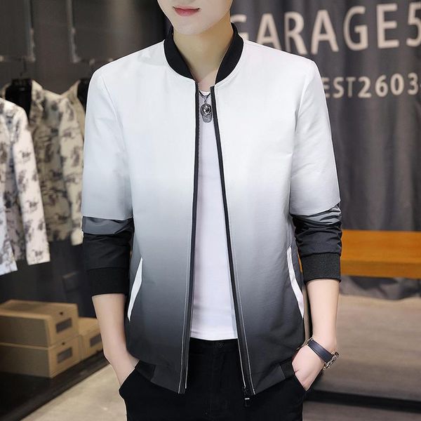 men's jackets 2021 autumn thin slim baseball collar trendy casual gradient color handsome jacket, Black;brown
men's jackets 2021 autumn thin slim baseball collar trendy casual gradient color handsome jacket, Black;brown