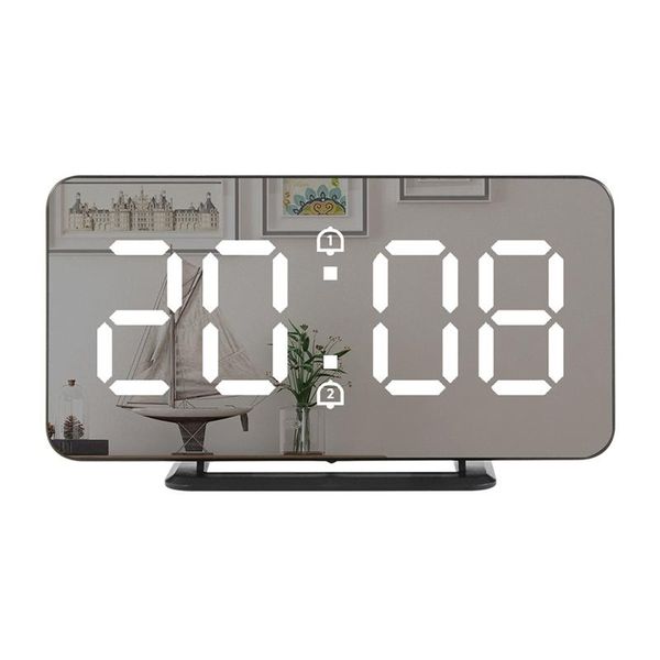 temperature mirror alarm clock, dual alarm, snooze digital electronic clock other clocks & accessories
temperature mirror alarm clock, dual alarm, snooze digital electronic clock other clocks & accessories