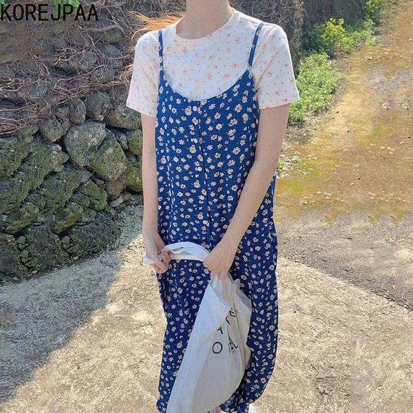 korejpaa women dress summer korean chic ladies gentle fresh round neck floral single-breasted loose elegant sling vestidos 210526, Black;gray
korejpaa women dress summer korean chic ladies gentle fresh round neck floral single-breasted loose elegant sling vestidos 210526, Black;gray