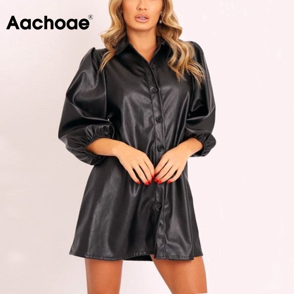 aachoae women streetwear mini pu leather dress lantern sleeve chic black dress turn down collar loose a line dress sundress 210413, Black;gray
aachoae women streetwear mini pu leather dress lantern sleeve chic black dress turn down collar loose a line dress sundress 210413, Black;gray