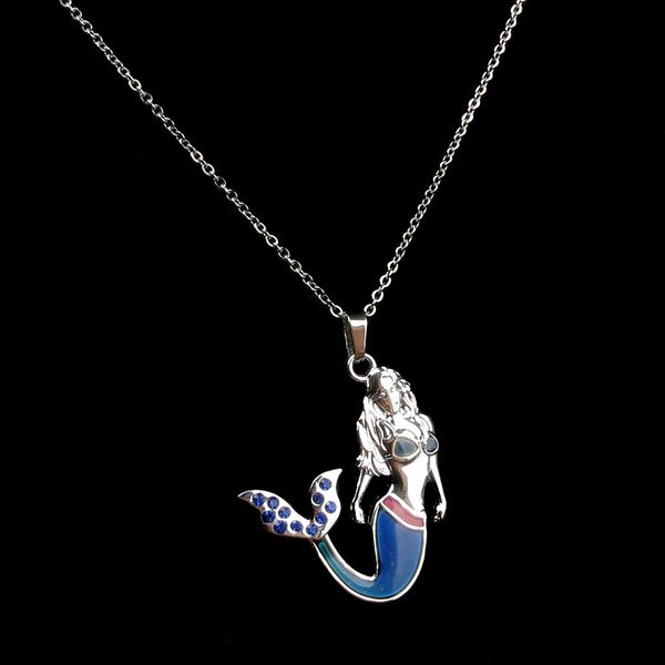 sea-maid mood necklace emotion feeling temperature mermaid pendant necklaces 120pcs, Silver
sea-maid mood necklace emotion feeling temperature mermaid pendant necklaces 120pcs, Silver