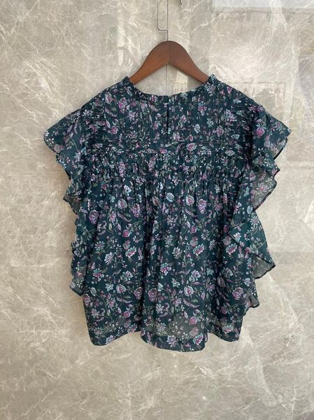 women's blouses & shirts 2021ss summer vintage women flower prints ruffles sleeveless blouse ladies shirt 2 color tutu, White
women's blouses & shirts 2021ss summer vintage women flower prints ruffles sleeveless blouse ladies shirt 2 color tutu, White