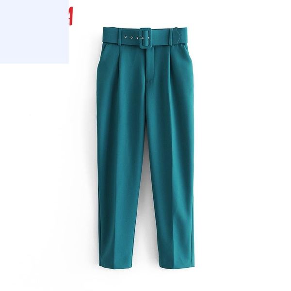 winter green suit pants woman high waist sashes pockets office ladies fashion solid 6a22 women's & capris, Black;white
winter green suit pants woman high waist sashes pockets office ladies fashion solid 6a22 women's & capris, Black;white
