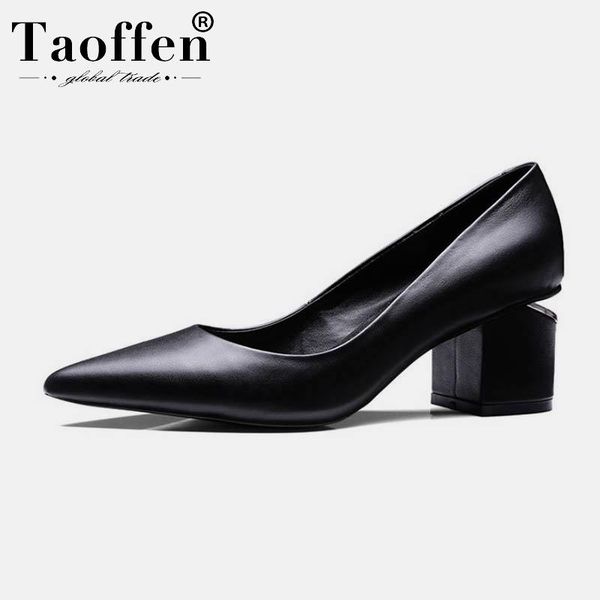 dress shoes taoffen 4 color genuine leather women pumps pointed toe shallow square heel office ladies female footwear size 33-39, Black
dress shoes taoffen 4 color genuine leather women pumps pointed toe shallow square heel office ladies female footwear size 33-39, Black