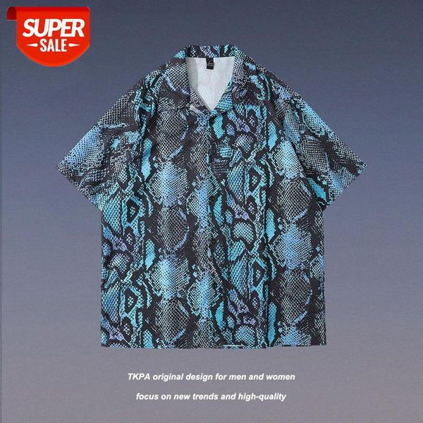 tkpa street hip-hop snake print short-sleeved shirt jacket male loose five-point sleeve #f25s, White;black
tkpa street hip-hop snake print short-sleeved shirt jacket male loose five-point sleeve #f25s, White;black
