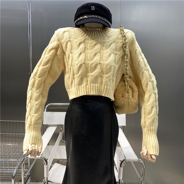 women's sweaters brand niche design 2021 gentle wind twist short open navel sweater foreign style versatile lazy round neck, White;black
women's sweaters brand niche design 2021 gentle wind twist short open navel sweater foreign style versatile lazy round neck, White;black