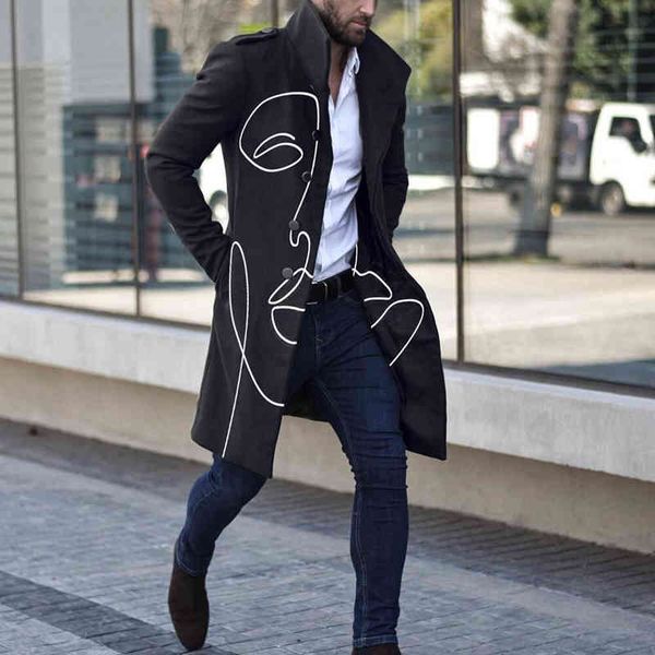 men's printed cross et, tight coat with buttons, long sv, street cloth, harajuku style, autumn and winter, Black
men's printed cross et, tight coat with buttons, long sv, street cloth, harajuku style, autumn and winter, Black