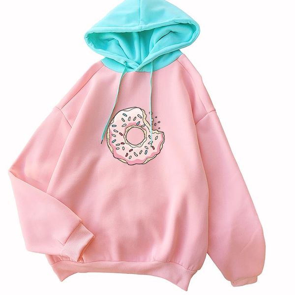 women's hoodies & sweatshirts women raglan long sleeve casual kawaii outwear autunm arrival female splicing thick lovely doughnut print, Black
women's hoodies & sweatshirts women raglan long sleeve casual kawaii outwear autunm arrival female splicing thick lovely doughnut print, Black