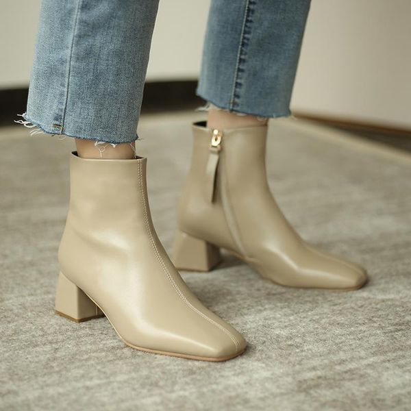 spring/autumn women boots square toe chunky heel suede/pu leather shoes height 5cm retro solid short ladies, Black
spring/autumn women boots square toe chunky heel suede/pu leather shoes height 5cm retro solid short ladies, Black
