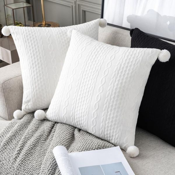 cushion/decorative pillow white knitted with pompoms cushion cover vintage grey black tassels case 45x45cm soft home decorative
cushion/decorative pillow white knitted with pompoms cushion cover vintage grey black tassels case 45x45cm soft home decorative