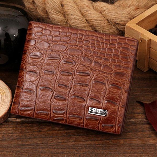 wallets crocodile grain genuine + pu leather short design wallet fashion coin money bag card holder carteira brown purse for men, Red;black
wallets crocodile grain genuine + pu leather short design wallet fashion coin money bag card holder carteira brown purse for men, Red;black