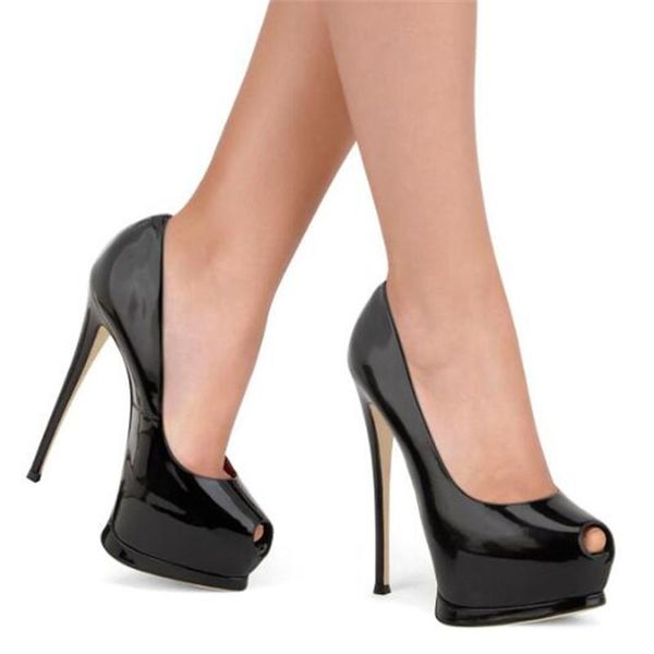 dress shoes extreme thin high heels pumps women patent leather platform slip on nightclub party wedding runway woman, Black
dress shoes extreme thin high heels pumps women patent leather platform slip on nightclub party wedding runway woman, Black