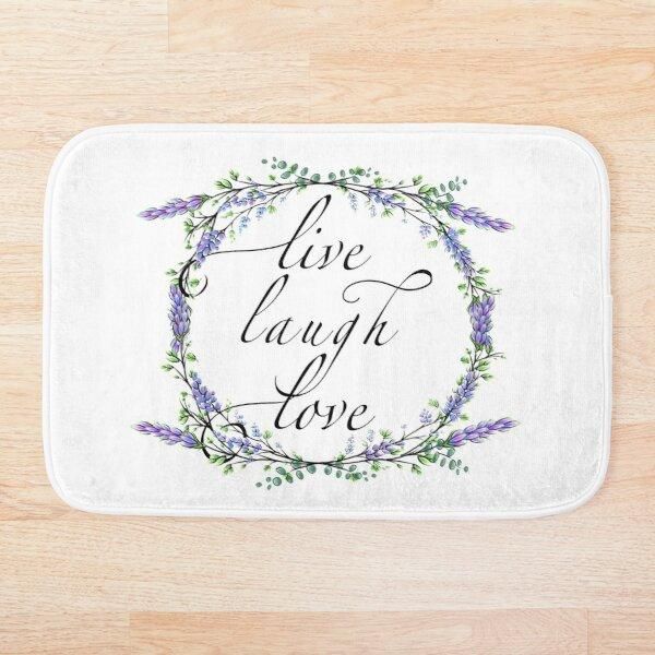 bath mats live . laugh love - romantic inspirational calligraphy with lavender and eucalyptus watercolor painting mat
bath mats live . laugh love - romantic inspirational calligraphy with lavender and eucalyptus watercolor painting mat