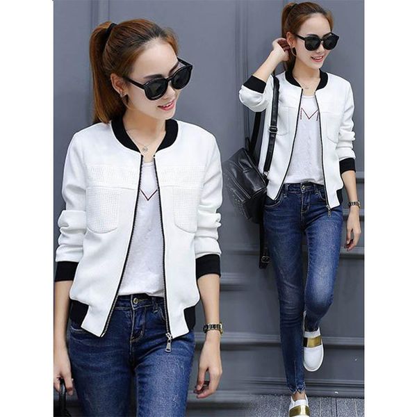 baseball style coat women 2021 spring autumn slim zipper jacket short jackets harajuku streetwear plus size women's, Black;brown
baseball style coat women 2021 spring autumn slim zipper jacket short jackets harajuku streetwear plus size women's, Black;brown