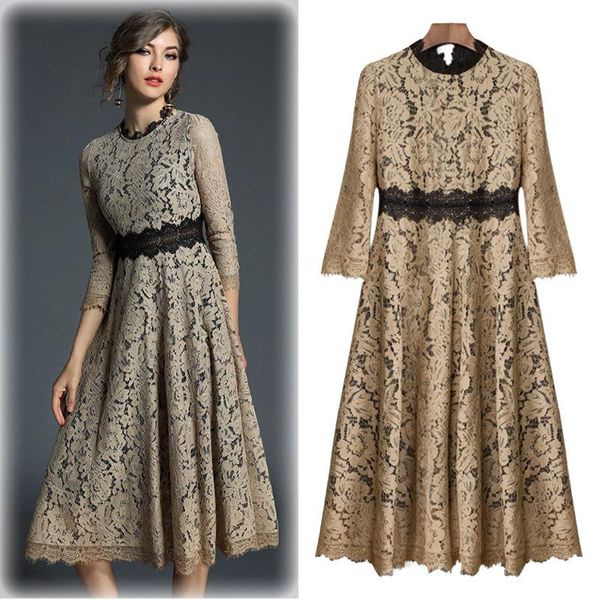 casual dresses 2021 spring european hook plus size dress flower hollow stitched lace seven-sleeve mid-length women clothing party, Black;gray
casual dresses 2021 spring european hook plus size dress flower hollow stitched lace seven-sleeve mid-length women clothing party, Black;gray