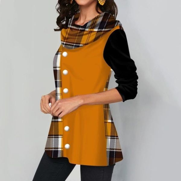 women's hoodies & sweatshirts women plaid sweatshirt button long sleeve autumn spring color matching tunic o neck pullovers, Black
women's hoodies & sweatshirts women plaid sweatshirt button long sleeve autumn spring color matching tunic o neck pullovers, Black