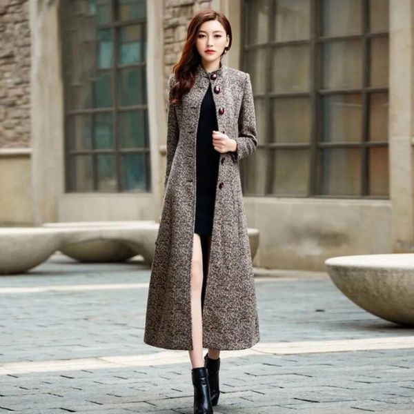 women's wool & blends coat women 2021 autumn and winter fashion woolen long slim slimming, Black
women's wool & blends coat women 2021 autumn and winter fashion woolen long slim slimming, Black