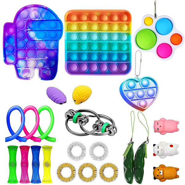 24pcs fidget toys sensory toy set antistress relief autism anxiety anti stress bubble for kids adults among us push pops it
24pcs fidget toys sensory toy set antistress relief autism anxiety anti stress bubble for kids adults among us push pops it