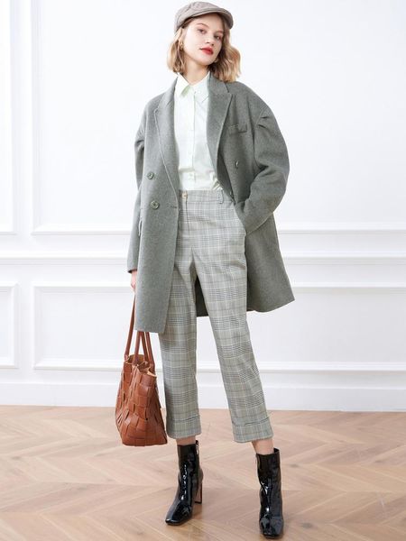 women's clothing 2021 autumn loose profile leg sleeve wool coat woolen & blends, Black
women's clothing 2021 autumn loose profile leg sleeve wool coat woolen & blends, Black