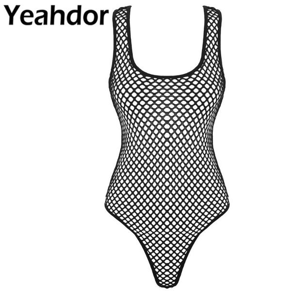 women hollow out fishnet bodysuit deep u neck sleeveless female one-piece high cut thong leotard club wear women's jumpsuits & rompers, Black;white
women hollow out fishnet bodysuit deep u neck sleeveless female one-piece high cut thong leotard club wear women's jumpsuits & rompers, Black;white