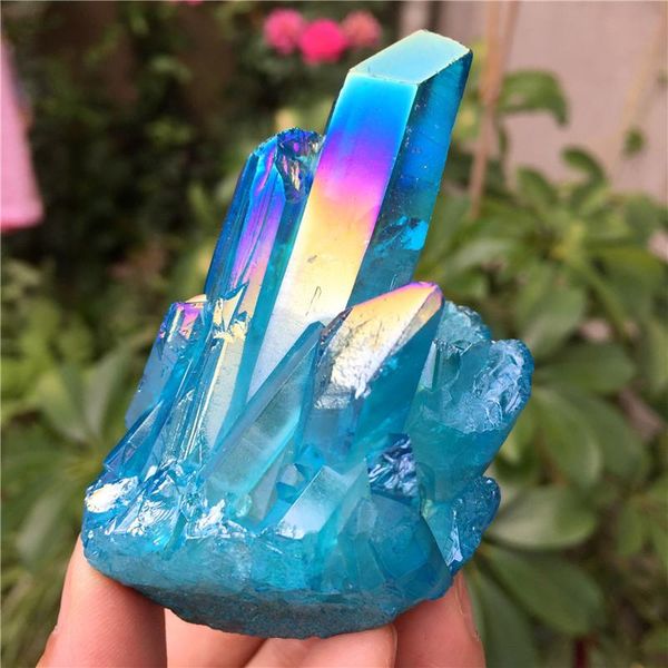 decorative objects & figurines 1pc beautiful blue aura crystal cluster angel titanium quartz stunning rainbow specimen minerals reiki healin
decorative objects & figurines 1pc beautiful blue aura crystal cluster angel titanium quartz stunning rainbow specimen minerals reiki healin