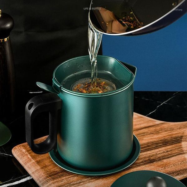 storage bottles & jars kitchen oil strainer grease pot 1.7l aluminum can container with fine mesh filter dust lid anti slip plate
storage bottles & jars kitchen oil strainer grease pot 1.7l aluminum can container with fine mesh filter dust lid anti slip plate