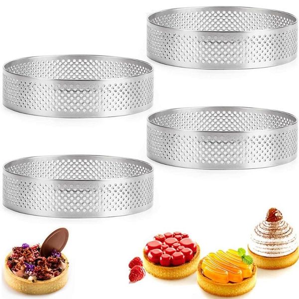 baking moulds 2/5/10pcs circular tart ring french dessert stainless steel perforation fruit pie quiche cake mousse mold kitchen mould
baking moulds 2/5/10pcs circular tart ring french dessert stainless steel perforation fruit pie quiche cake mousse mold kitchen mould