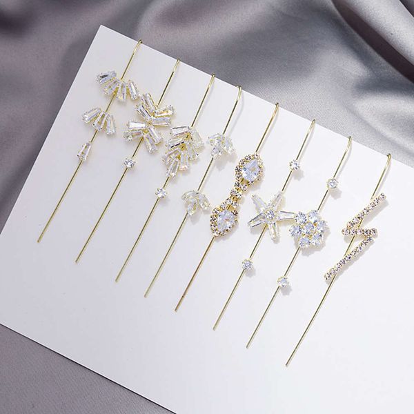 korean version simple cold wind zircon flash drill earrings ear hanging personalized puncture needle fashion trend
korean version simple cold wind zircon flash drill earrings ear hanging personalized puncture needle fashion trend